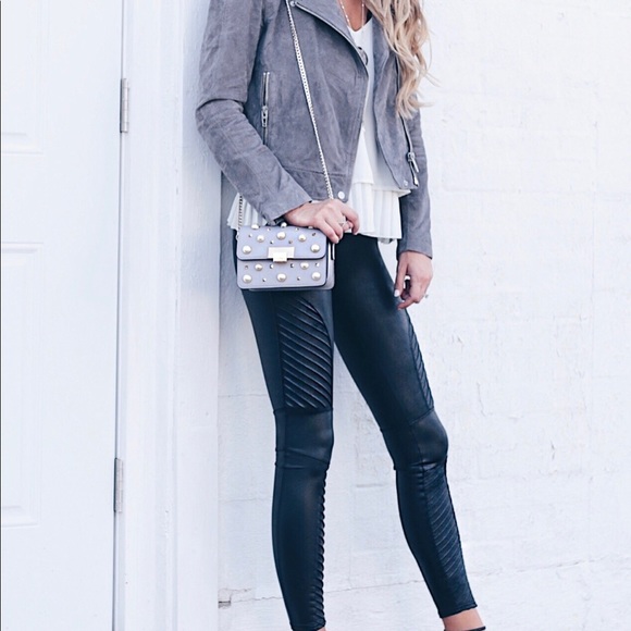 SPANX Pants - SPANX Faux leather moto leggings
